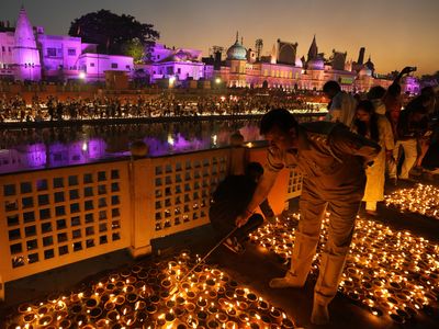 Residents across India celebrate Diwali with festivities and dazzling lights