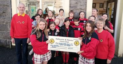 Dalbeattie Star girls' fundraising efforts for Spain receive Lions Club boost