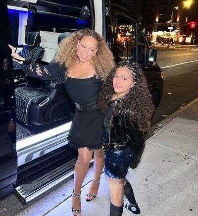 Mariah Carey, 53, and lookalike daughter Monroe, 11, show off their impressive curls