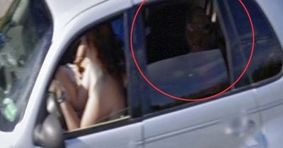 Woman stunned after spotting 'alien' in back seat of car on Google Earth