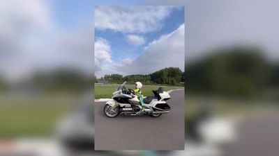 Don't Try This At Home: Watch A Three-Year-Old Kid Ride A Honda Gold Wing