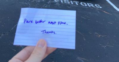 Woman fumes as stranger demands she 'park better' in passive-aggressive note left on car