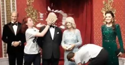 Four people arrested as waxwork of King smeared with chocolate cake at Madame Tussauds