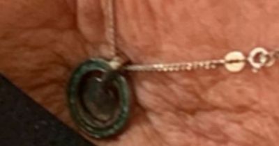 Woman devastated after necklace containing dead husband's ashes stolen from car