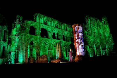 Abbey illuminated with bats to mark 125 years of Dracula novel