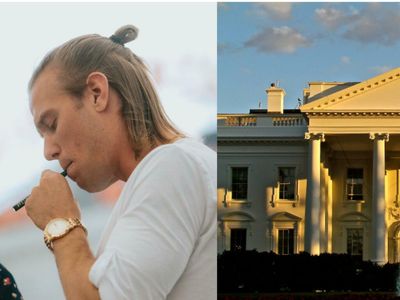 White House Protesters Holding 5-Foot Inflatable Joint Urge Biden To Keep Promise And Release All Cannabis Prisoners