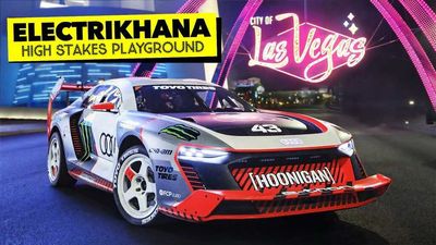 Gymkhana Goes Electric With Audi Hoonitron In Las Vegas, Becomes Electrikhana