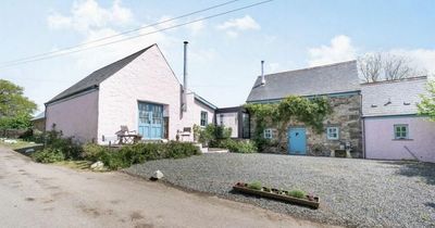 The sweet countryside cottage for sale with a swing in the living room