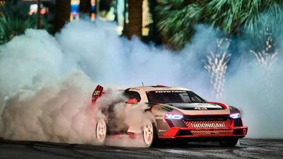 Ken Block Slides Audi EV Through Las Vegas In Latest Gymkhana