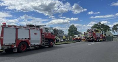 Firefighters on the scene of house fire at Wallsend