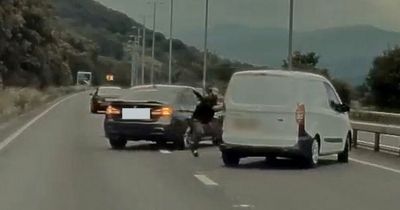 Footage captures 'astonishing' moment group in BMW chase van before attacking it