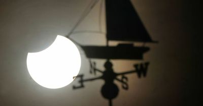 Partial solar eclipse captured in Cullercoats by photographer