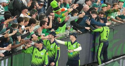 Former England captain leads the congratulations after Ireland's famous T20 win