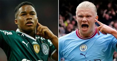 Endrick copies Erling Haaland as Liverpool and Man City scramble for Brazilian wonderkid
