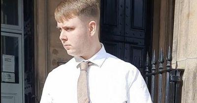 Masked Scots football hooligan set off fireworks at crematorium before mass gang riot