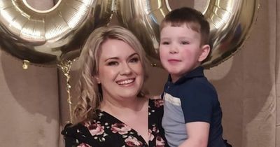 Mum left in stitches at son's Christening banner after shop 'took her request literally'