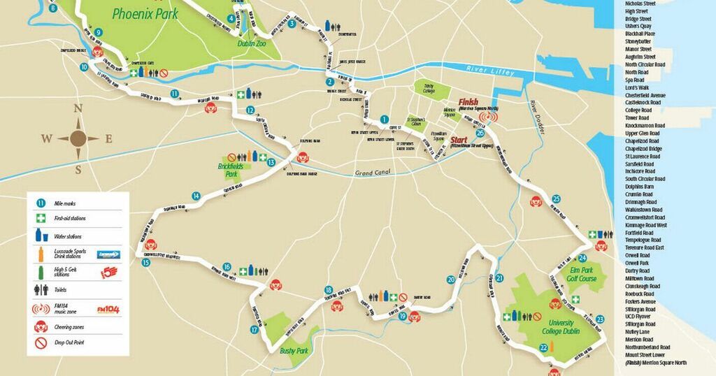 Dublin Marathon 2022 route map where it starts and…