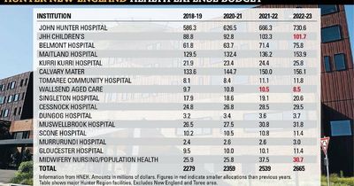 Where the money goes in Hunter New England Health's $2.6b budget