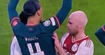 What Ajax did to Virgil van Dijk in penalty box as Stefan Bajcetic 'injures' Liverpool midfielder