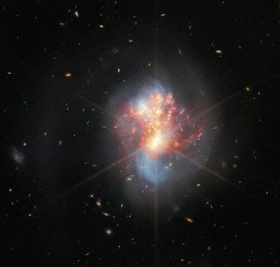 Galaxies collide in stunning new Webb Telescope image