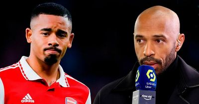 Thierry Henry delivers blunt truth on Gabriel Jesus amid Arsenal goalscoring drought