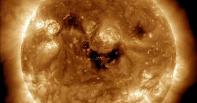 Incredible images beamed from space show the sun pulling an uncanny 'smiley face'