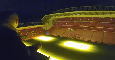 Men climb onto Anfield stadium roof for 'adrenaline rush'