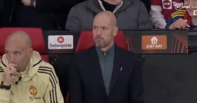 Antony gets Erik ten Hag death stare as Manchester United star hooked after showboating fail