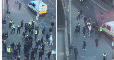 Footage emerges of travelling Gent fans clashing with Gardai in Dublin