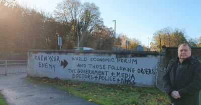 Scots conspiracy theory graffiti artist strikes again with scrawl featuring sinister 'know your enemy' message