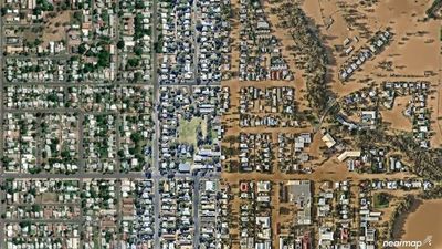 Before-and-during photos of Gunnedah and Moree floods reveal scope of damage and isolation