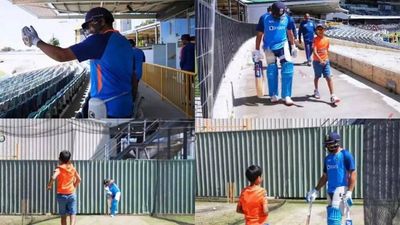 Exclusive: T20 World Cup - 'Want to bat like Rohit Sharma and bowl like Kapil Dev': Drushil Chauhan, the 9-year-old kid who impressed Rohit Sharma and Rahul Dravid in Perth