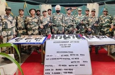 Punjab: BSF Seizes Cache Of Arms From Suspicious Bag In Ferozepur