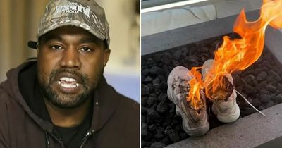 Furious Kanye West fan burns £12k stash of Yeezy shoes after rapper's vile racist tweets