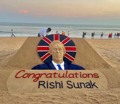 Indian sand artist responds after unique Sunak portrait confused with Tony Blair: ‘I was shocked’