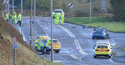 Motors ripped apart as horror crash between car and van closes A70 near Ayr