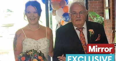 Bride 'feels truly beautiful for first time' walking down aisle in £34 wedding dress