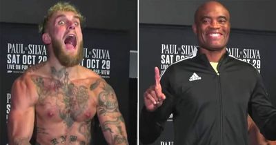 Jake Paul and Anderson Silva successfully weigh in for boxing fight