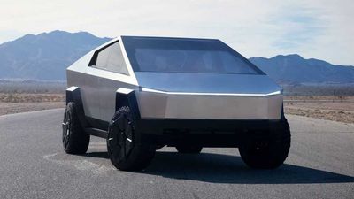 Tesla Displays Original Cybertruck Prototype At California Design College