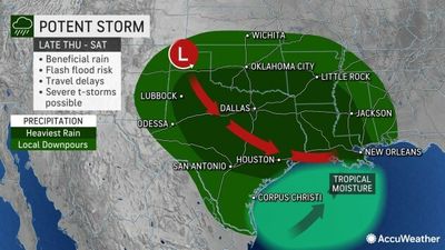 Storm To Bring Needed Rainfall To Areas From Texas To Alabama