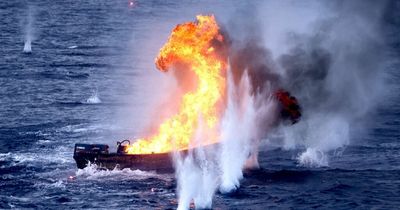 Royal Navy blows up boat after £24m cocaine seizure in Caribbean