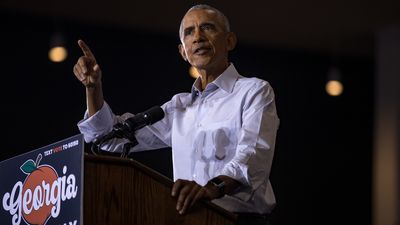 Obama says 'democracy on the ballot' in Georgia early voting rally