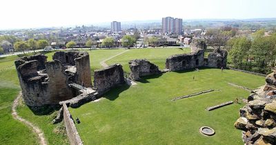 Historic castle that sits on the edge of a housing estate