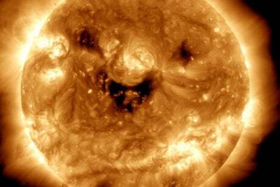 Nasa captures incredible image of the sun ‘smiling’