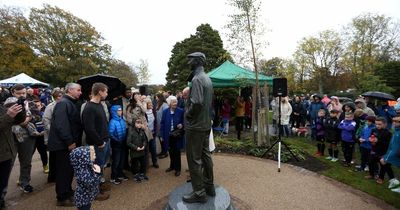 Hundreds turn out for unveiling of Jack Charlton statue in Northumberland hometown