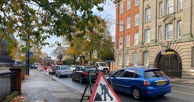 Roadworks on Derby Road causing delays in Nottingham