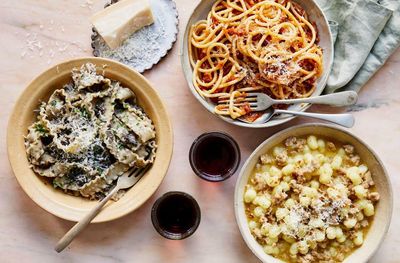 Bucatini with vegetable bolognese, gnochetti with sausage, ribbon pasta with chicken livers: Phil Howard’s recipes for winter pasta