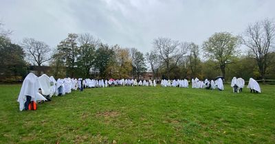 Ghostly goings on in south Manchester as people gather for world record attempt