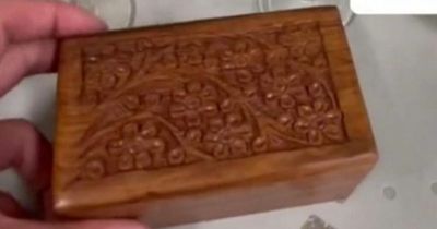 Charity shopper flummoxed after finding ornate but morbid box up for sale