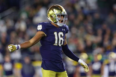 Notre Dame’s Brandon Joseph with pick-six on first play against Syracuse